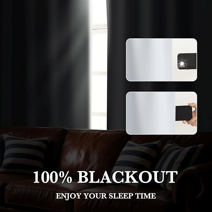 RYB HOME White Blackout Curtains - Image 3
