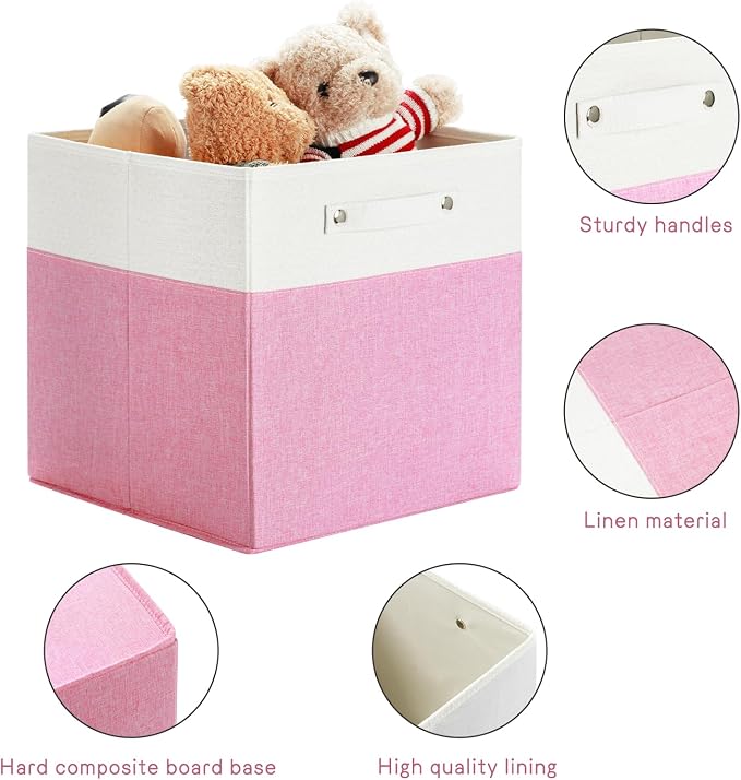 13 x 13 Inch Fine Linen Storage Bins - Image 6