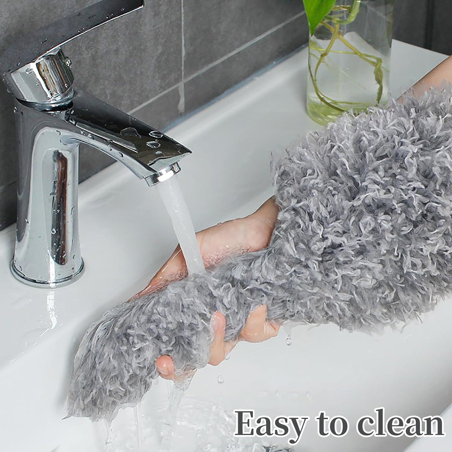 Duster with Extension Pole, Cobweb Duster with Extension pol, for Cleaning Ceiling Fans, Ceilings, Cobwebs, Furniture, Cars, etc. Long dusters for Cleaning