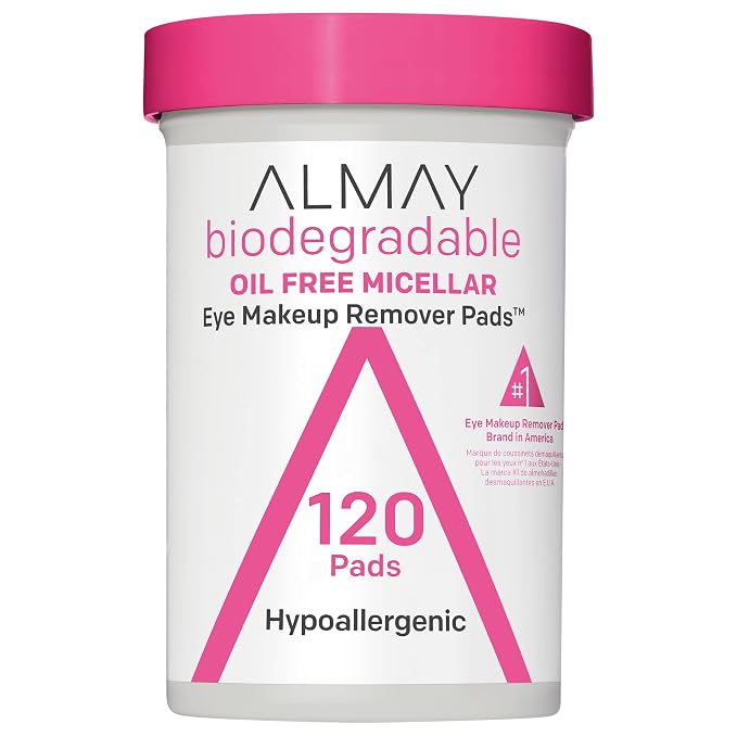 Almay Biodegradable Makeup Remover Pads, Micellar Gentle, Hypoallergenic by Almay
