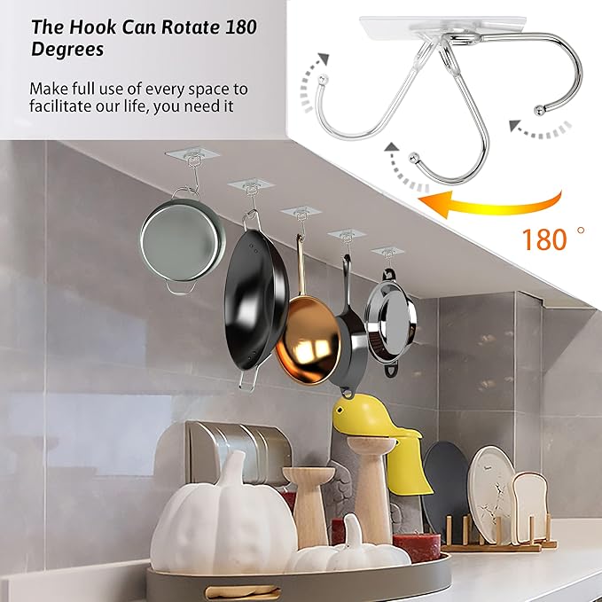 DKHDBD Large Adhesive Hooks, Waterproof Transparent Hooks - Image 4