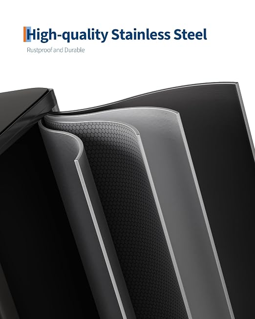 GarveeHome 2 x 10.6 gal Stainless Steel Double Trash Can - Image 3