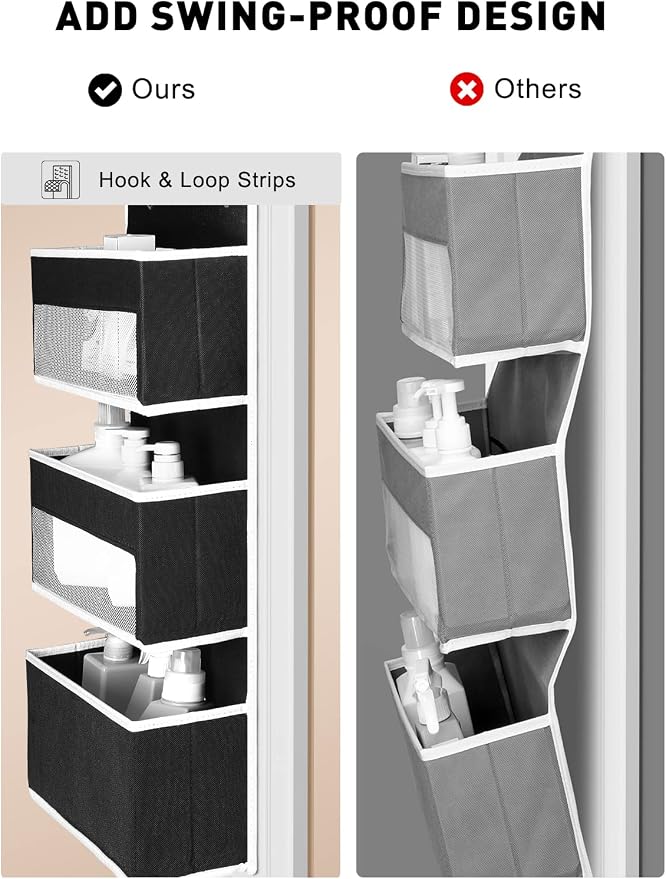 Yecaye 6-Tier Over The Door Storage Organizer, Flexible 1 Split into 2 - Image 3
