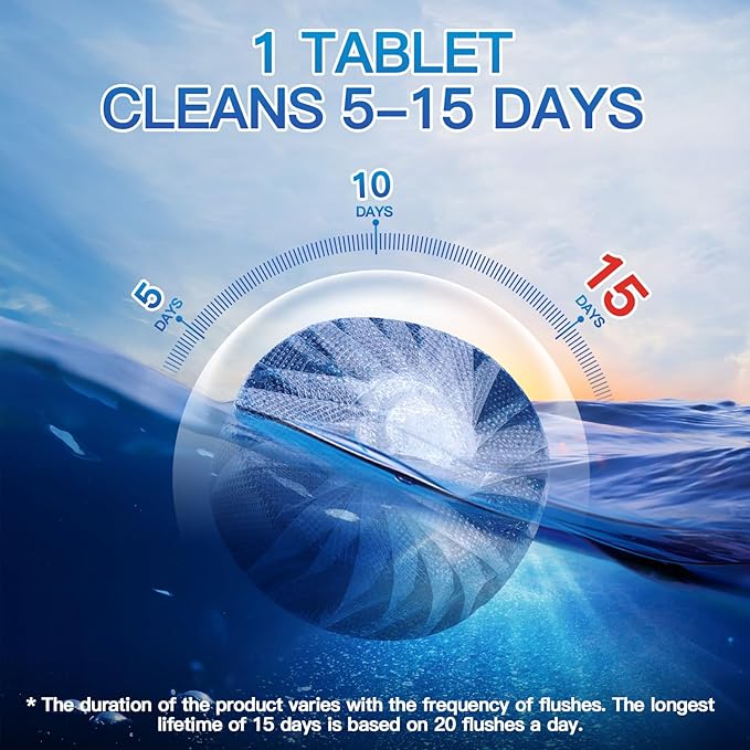 Vacplus Automatic Toilet Bowl Cleaner Tablets, Bathroom Toilet Tank Cleaner - Image 4