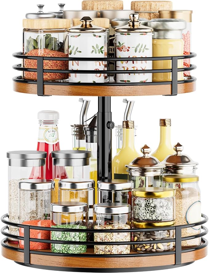 Lazy Susan Turntable Organizer Adjustable by OVICAR
