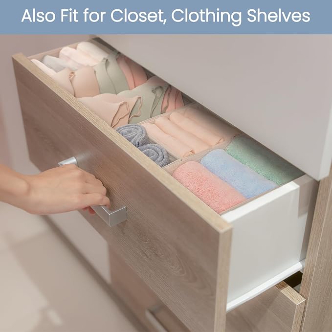 Criusia Drawer Organizer Clothes, 24 Pack Underwear Drawer Organizers, Foldable - Image 5