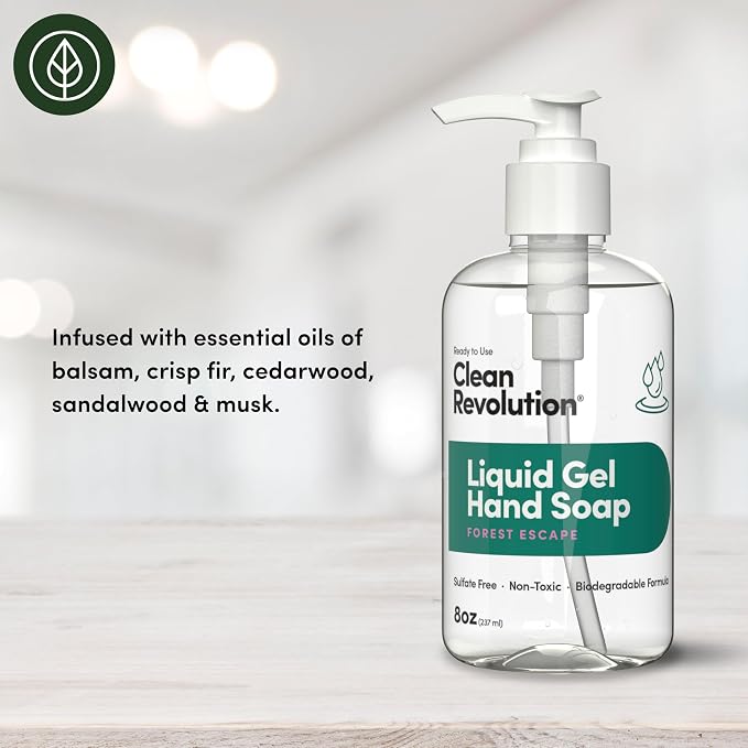 Clean Revolution Liquid Gel Hand Soap, Silky Rich Liquid, Quick Lather - Image 2