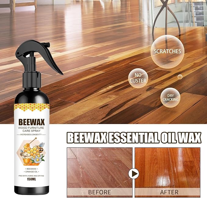 MOODTALK Beeswax Spray Furniture Polish, Wood Cleaner, Wood Floor Polish - Image 4