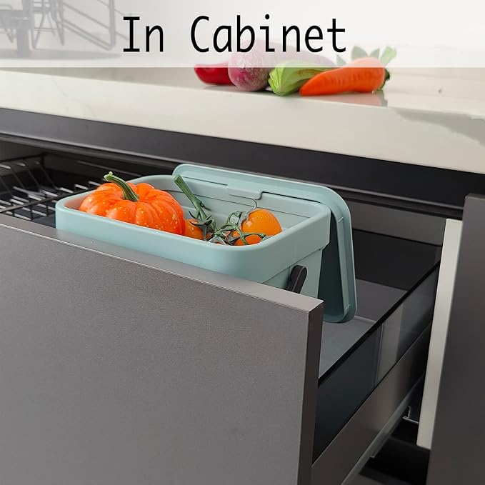 LALASTAR Small Trash Can with Lid, Compost Bin Indoor Kitchen Sealed Under Sink - Image 5