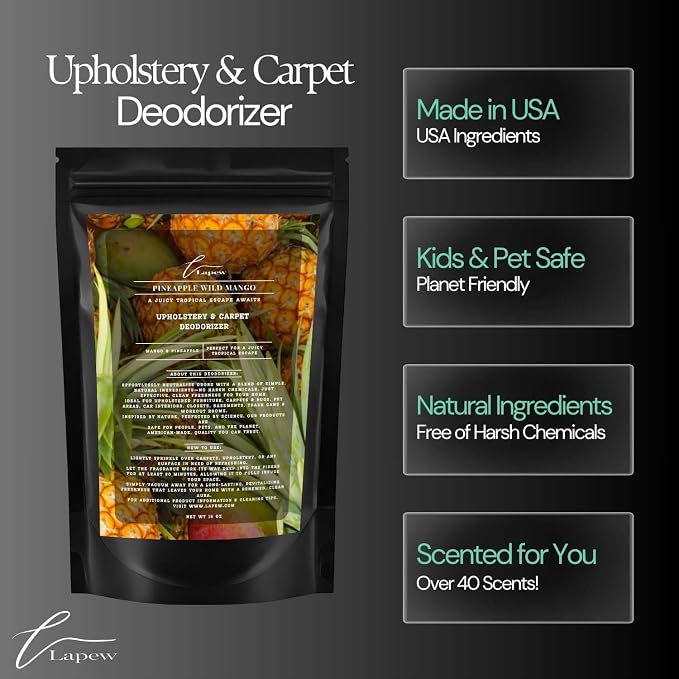 Pineapple Wild Mango Carpet Freshener Powder 16 oz | Powerful Odor Eliminator - Image 6