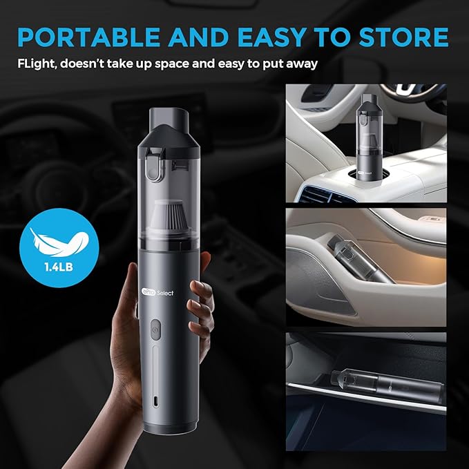 Cordless Car Vacuum, 4-in-1 Portable Mini Handheld Vacuum, 20000pa Suction Power - Image 2