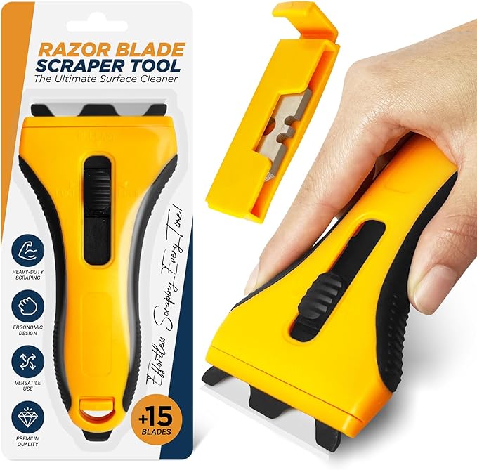 Razor Blade Scraper Tool With 15 Extra Blades by LindasEssentials