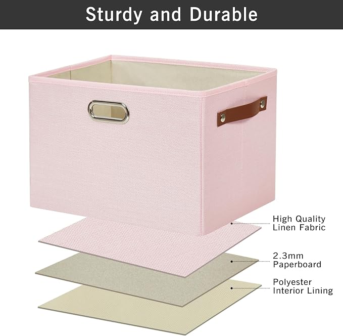 Large 3-Pack Foldable Fabric Storage Bins - Image 6