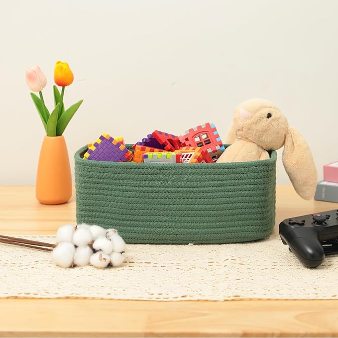 Small Storage Baskets for Organizing | Closet Organizer Bins | Shelf Toy Basket - Image 5