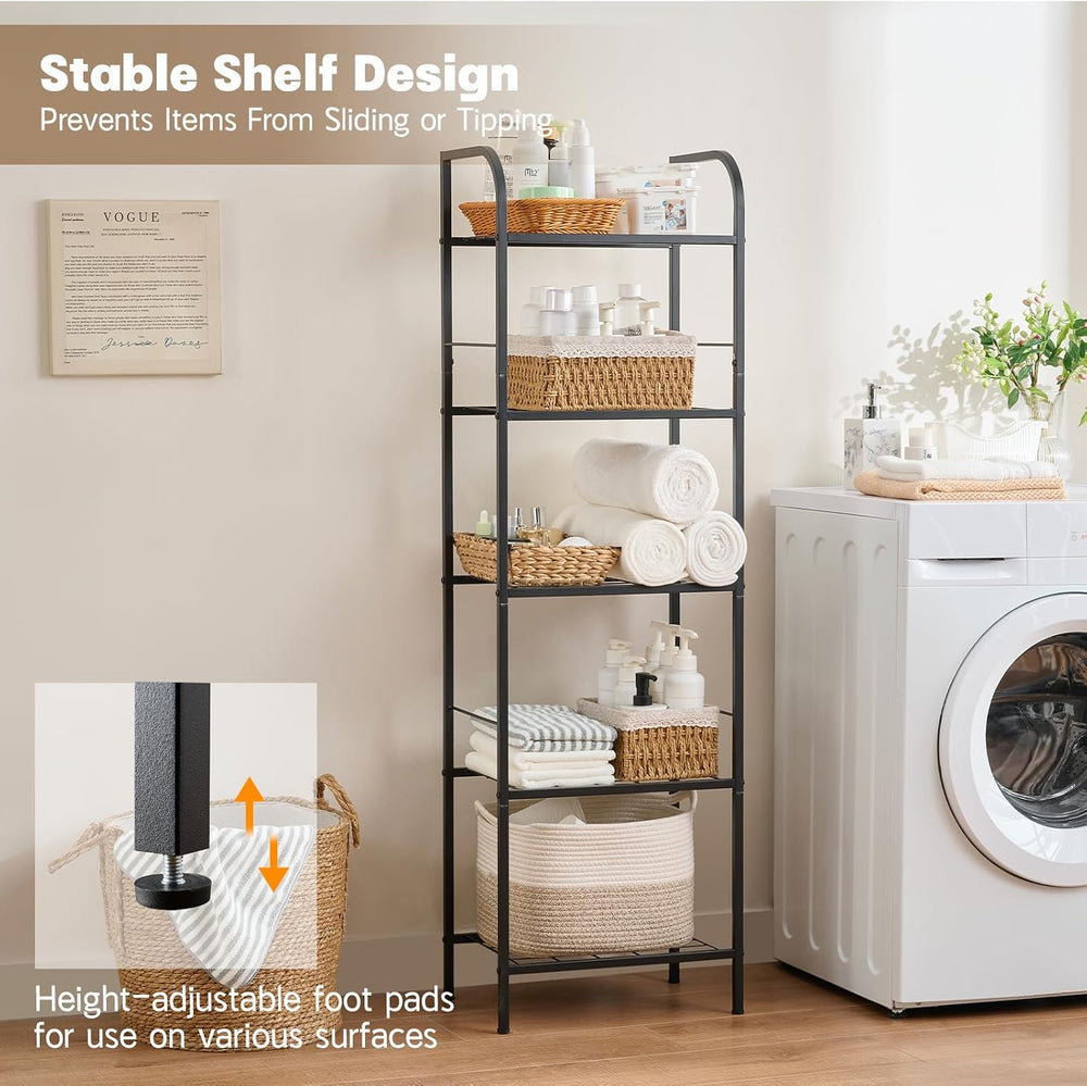 Towel Racks for Bathroom，5-Story Free Standing Towel Holder,Durable Metal Tow...