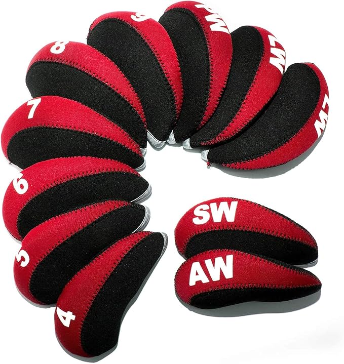 Golf Iron Club Head Covers Headcovers Set, Neoprene Golf Wedges Protective fits by BarudanGolf