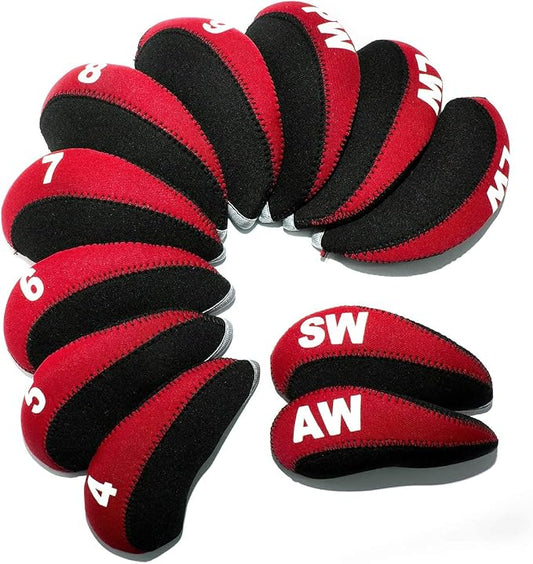 Golf Iron Club Head Covers Headcovers Set, Neoprene Golf Wedges Protective fits by BarudanGolf
