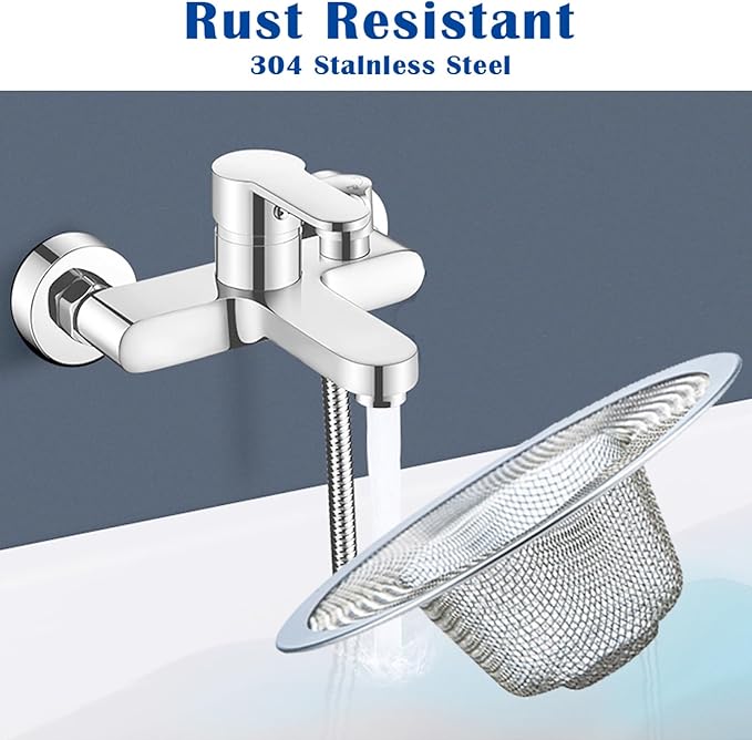 50 pcs Heavy Duty Stainless Steel Slop Basket Filter Trap, 2.75" Top / 1" Mesh - Image 3