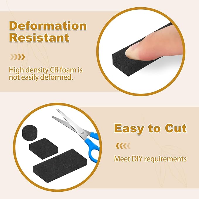 Weather Stripping Soundproof 1/2 in x 1/16 in, High Density Door Seal Strip - Image 3