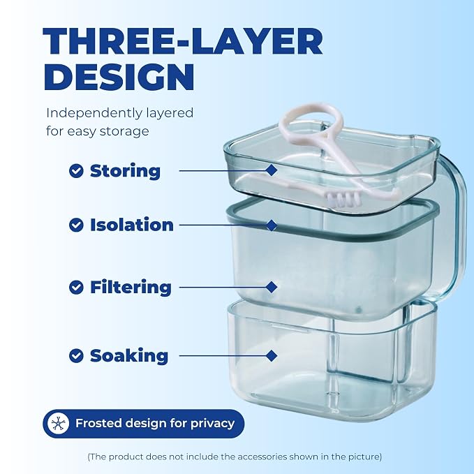 Retainer Case Denture Bath Case, Retainer Cleaner Case - Image 5