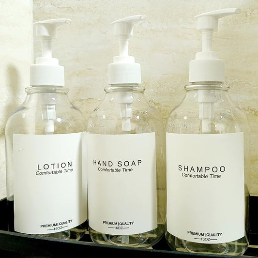3 Pack of Shampoo and Conditioner Bottles - Image 2