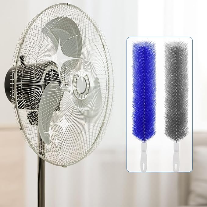 2 Pcs Cobweb Duster, Bendable Fan Cleaner Brushes Set Reusable, Plastic - Image 6