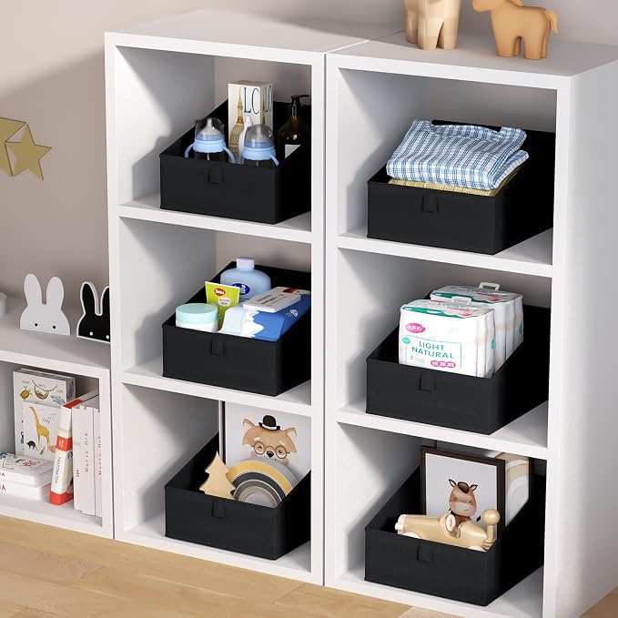 DIMJ Trapezoid Storage Bins for closet shelves, Closet Organzier Bins - Image 4