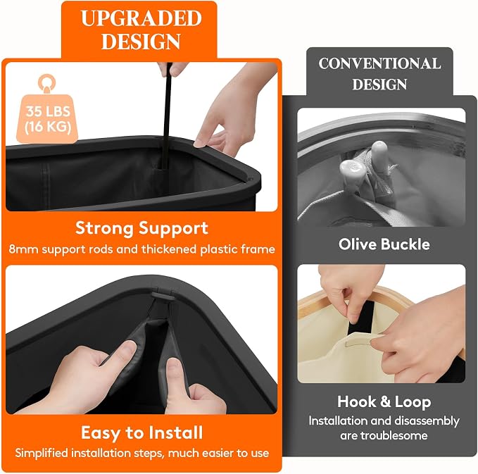 Lifewit 65L Slim Laundry Basket - Image 5