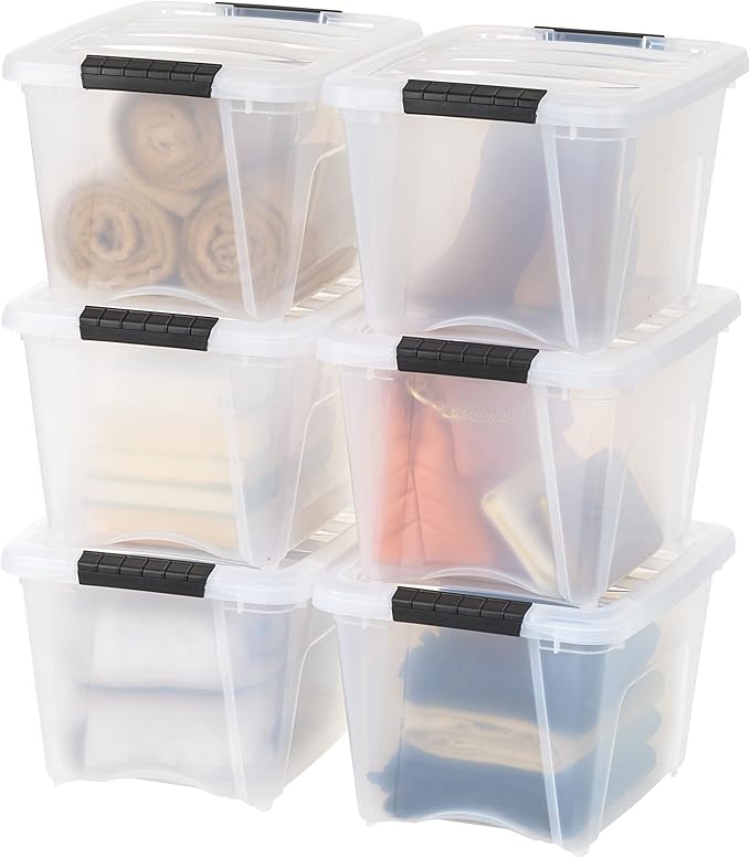 IRIS USA 19 Qt Stackable Plastic Storage Bins by IRISUSA