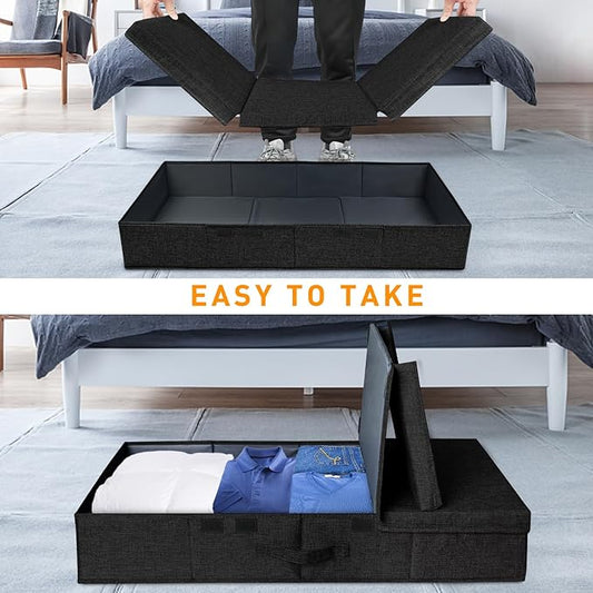 punemi Under Bed Storage Containers, Large Sturdy Under Bed Clothes Drawer - Image 2