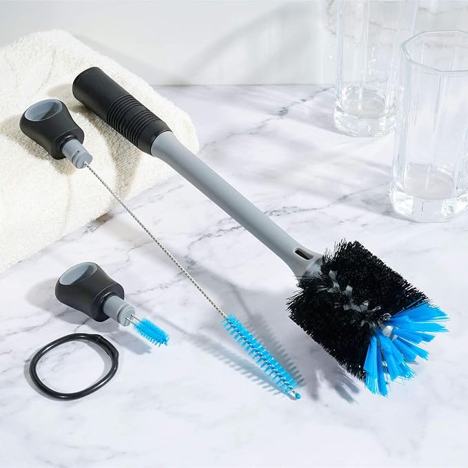 3-in-1 Bottle Brush with Straw Cleaning Brush and Nipple Cleaner, Long Handle - Image 6