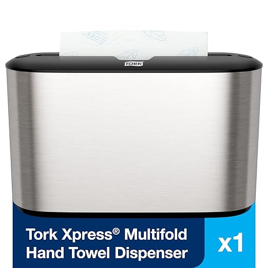 Tork Xpress Stainless Steel Paper Towel Dispenser Compact Design, Fits H2 Hand - Image 2