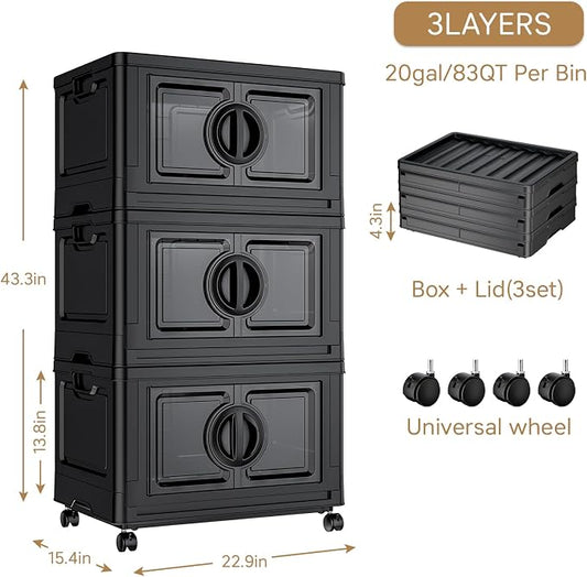 JEKO&JEKO 249Qt Lockable Stackable Storage Bins - Image 2