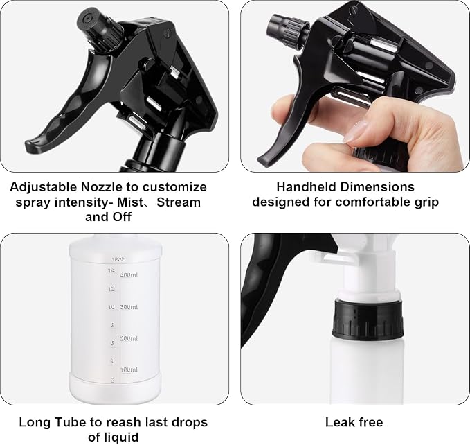 Eccliy 12 Pcs 16 Oz Plastic Spray Bottle, Adjustable Empty Reusable Sprayer - Image 5