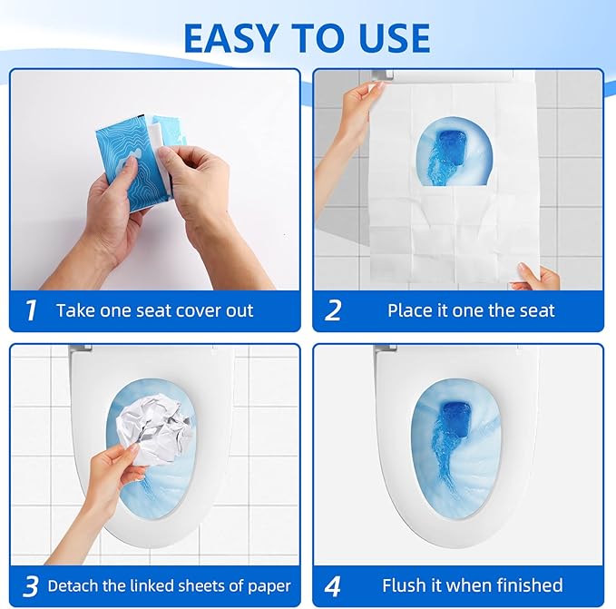 TenFans Flushable Water-Soluble Toilet Seat Covers - Image 6