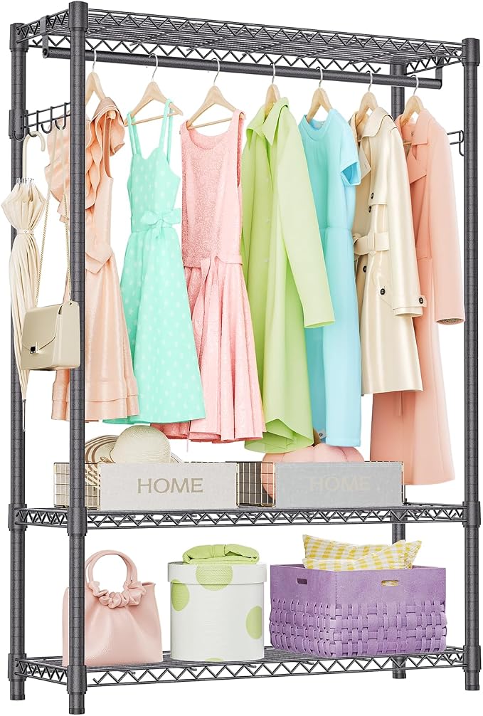 IZEUK 3 Tier Heavy Duty Garment Rack Wire Clothes Rack by IZEUK