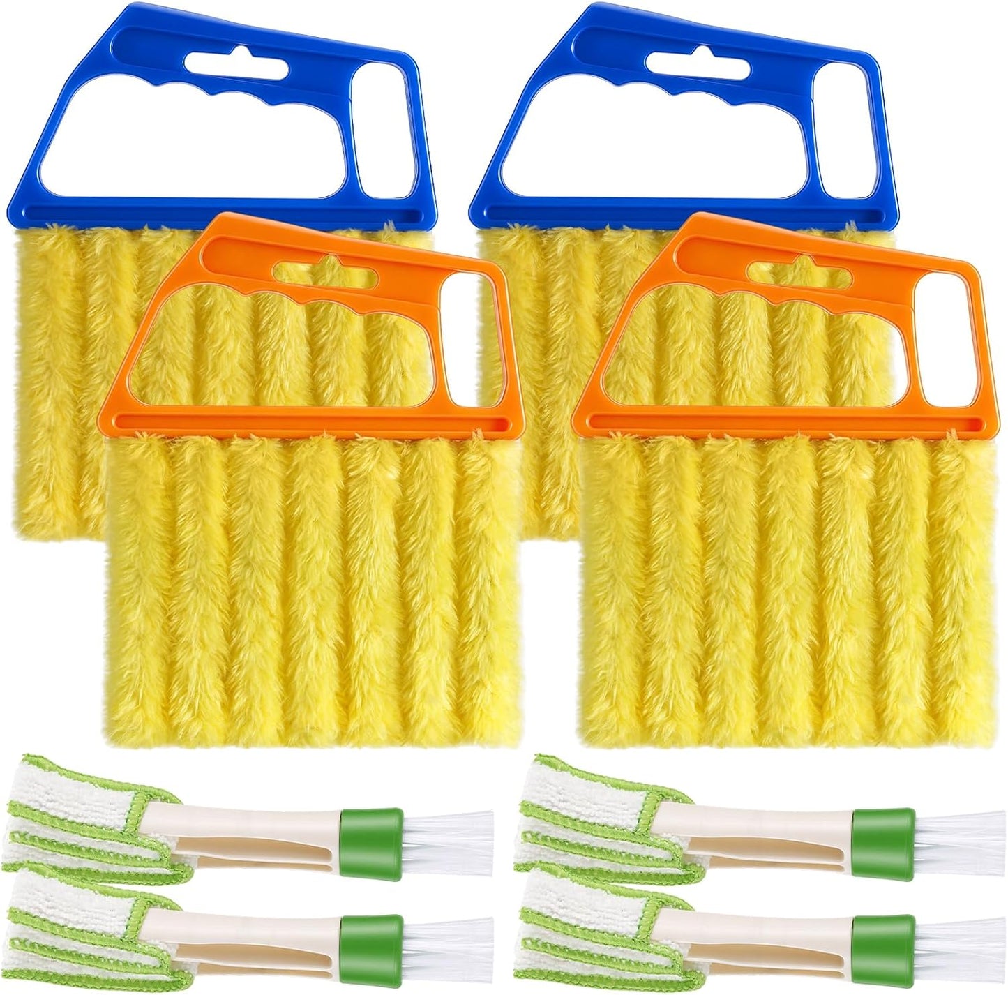 8PCS Window Blind Cleaner Duster Tool, 7-Finger Microfiber Blind Duster, Removable and Washable,Cleaning Tools for Window Shutters & Air Vent