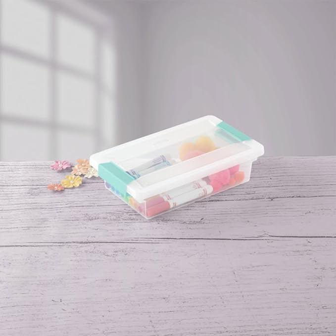 Sterilite 12-Pack Clip Box, Stackable Clear Plastic Bins - Image 8