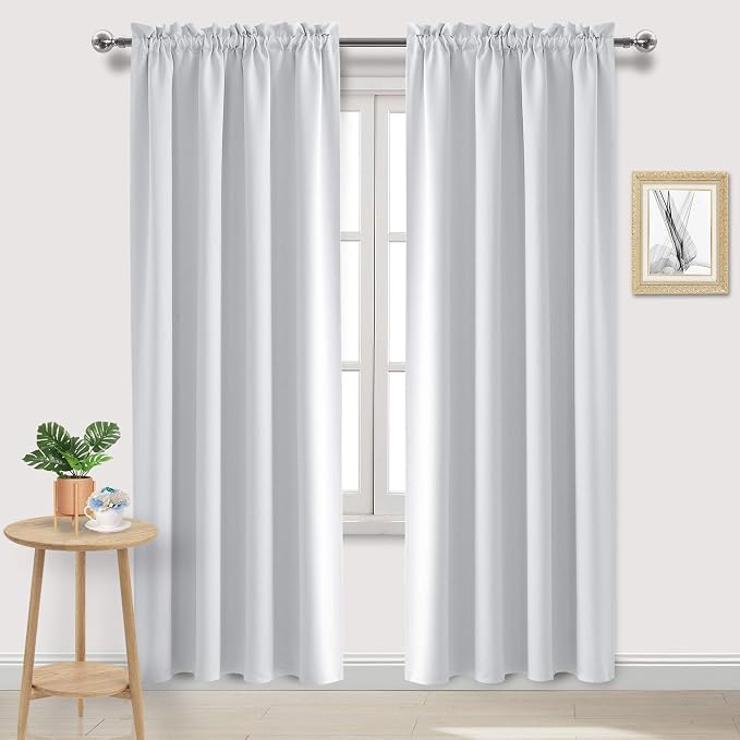 DWCN Blackout Curtains for Bedroom – Rod Pocket Thermal Insulated Noise by DWCN