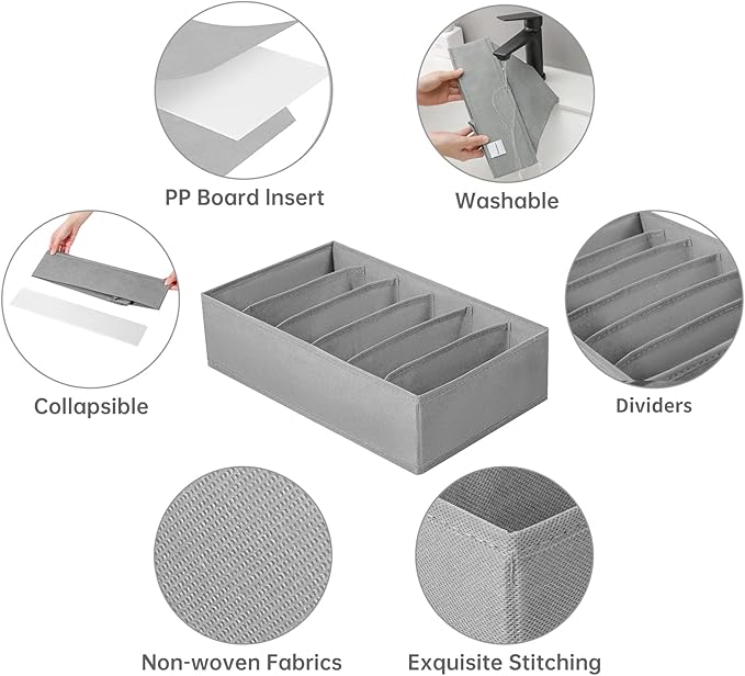 4 Packs T-shirt Drawer Organizers - Image 4