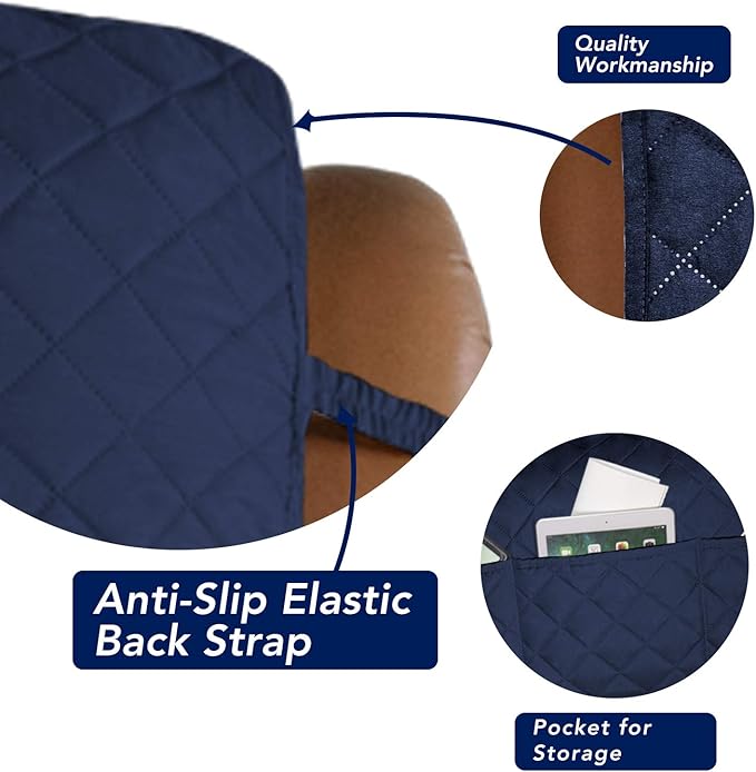 PureFit Reversible Quilted Sofa Cover, Water Resistant Slipcover Furniture - Image 3