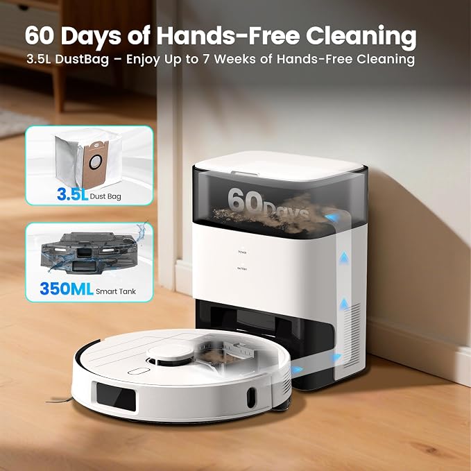 AIRROBO T30+ Robot Vacuum and Mop, Self-Emptying, 6000PA Suction, Proactive - Image 2