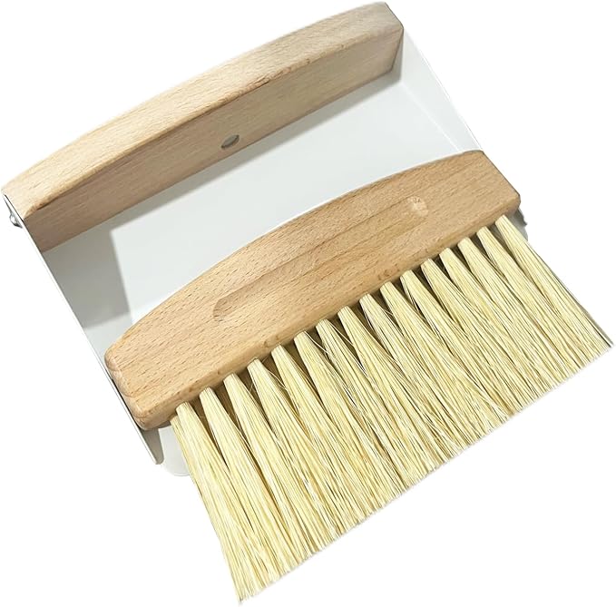 Mini Broom and Dustpan Set Small Metal Dustpan and Brush Set Hand Whisk Broom by BSMstonehouseholdsupplies