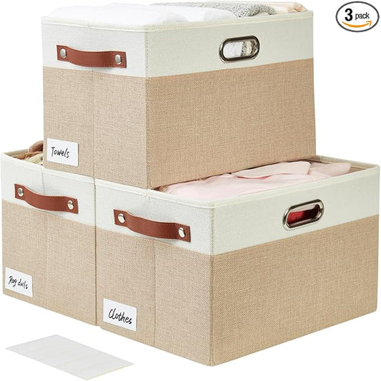 Large Collapsible Fabric Storage Bins by Bagnizer