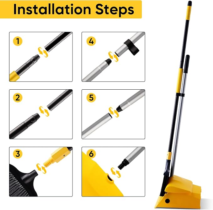Yocada Commercial Broom and Dustpan Set - Image 4