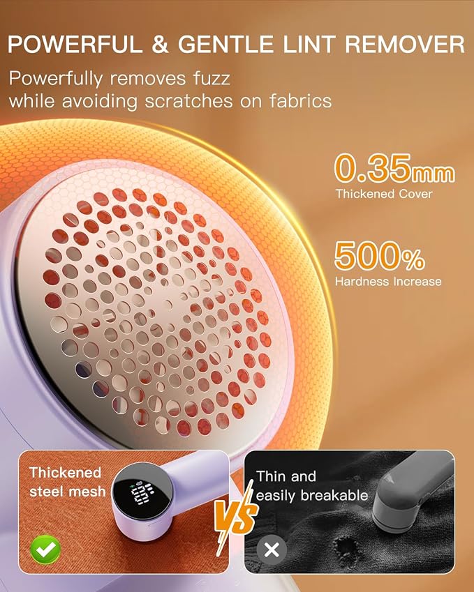 Electric Lint Remover and Fabric Shaver, Rechargeable Clothes Shaver - Image 5