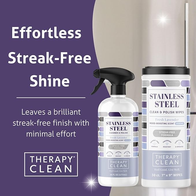 Therapy Stainless Steel Cleaner and and Polish Wipes Bundle - Image 3