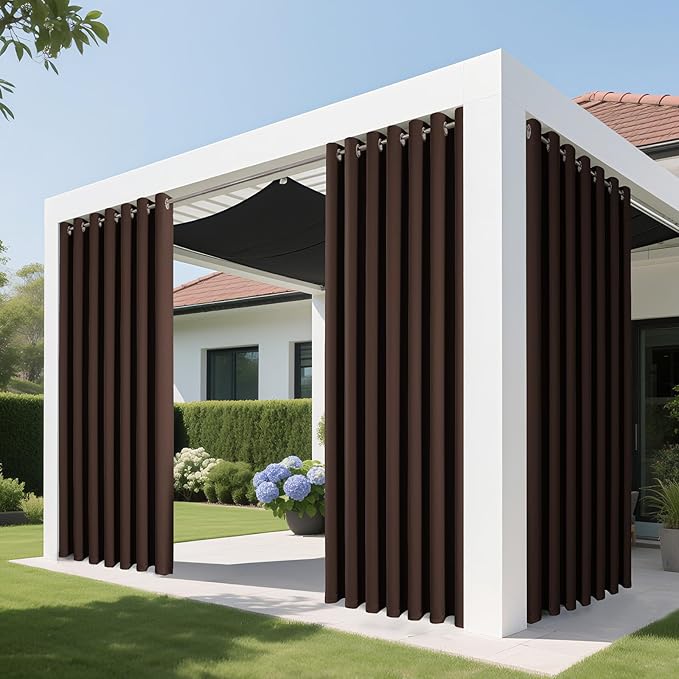Joydeco Blackout Patio Sliding Door Curtains 108 Inches Long, Grommet Privacy - Image 4