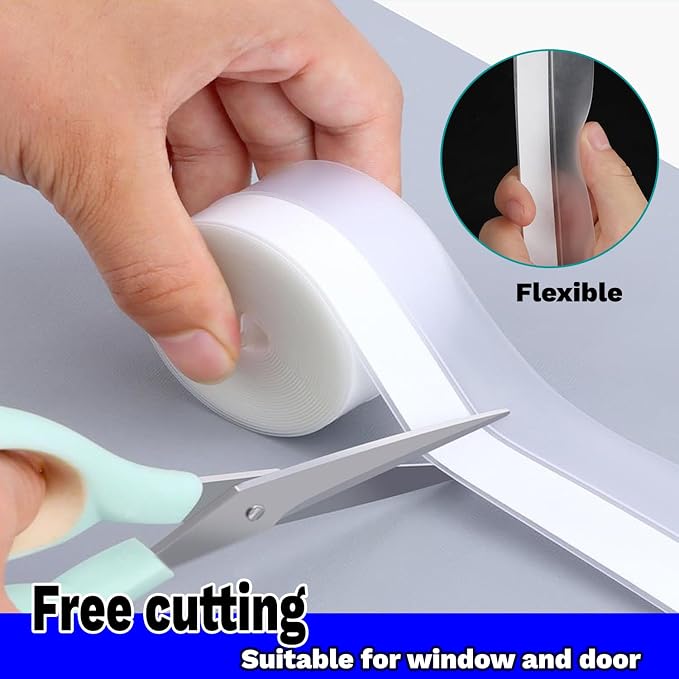 Silicone Weather Stripping Seal Door Tape 16.5 Feet Strip Bottom Draft - Image 4