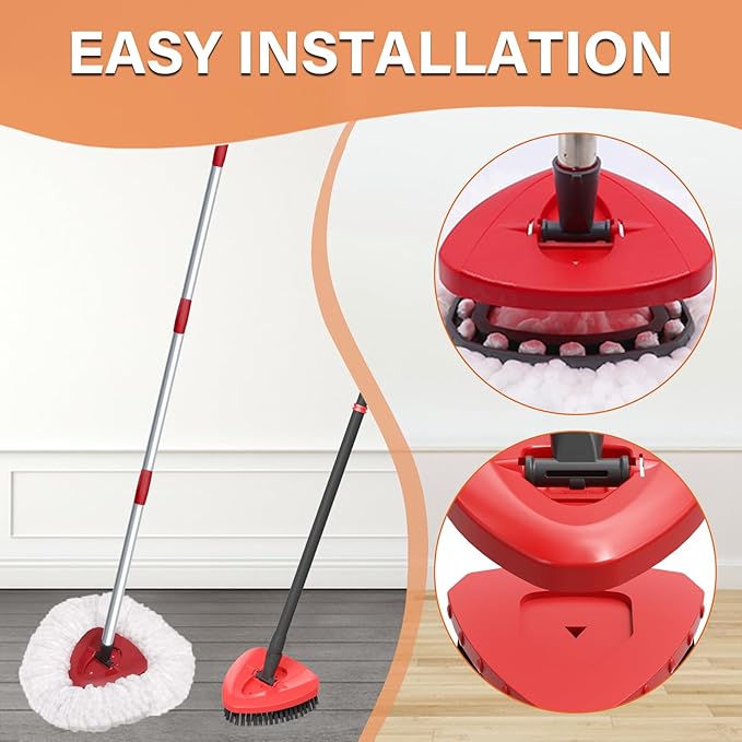 Spin Mop Head Replacement for O Cedar EasyWring 1-Tank System, 2 Mop Replace - Image 4
